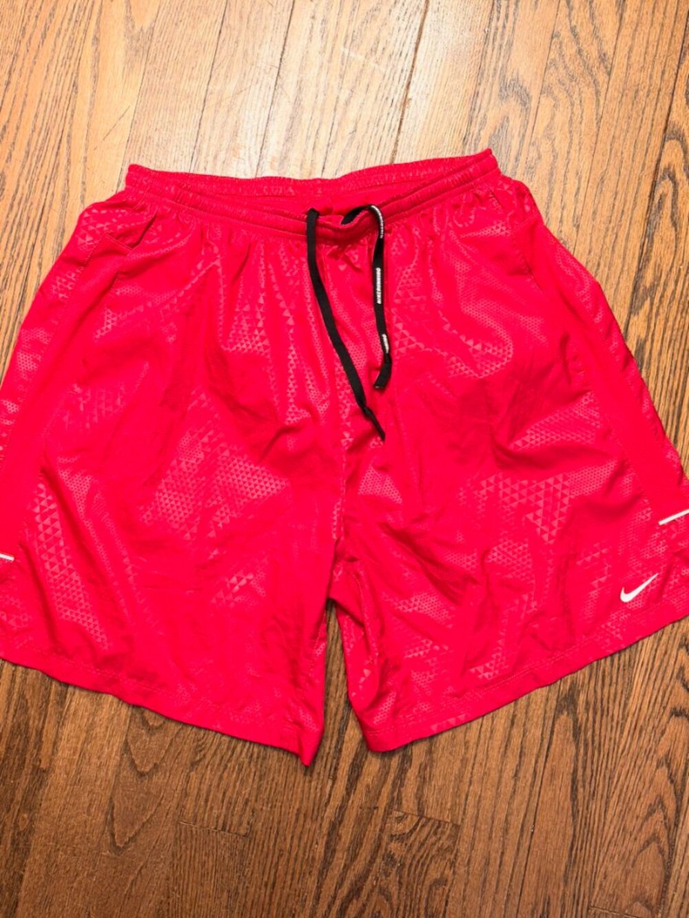 Nike Men’s Dri-FIT 7” Lined Running Shorts — Geometric Print — Size L Fuschia